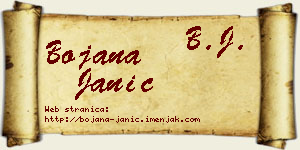 Bojana Janić vizit kartica